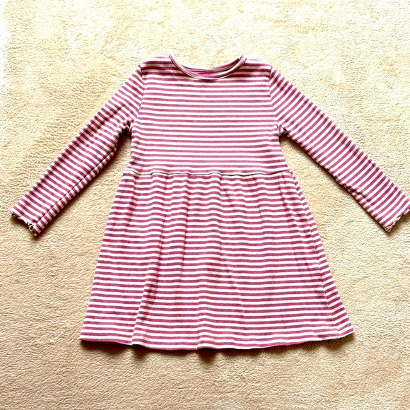 H&M striped pink long-sleeve dress, size 3T. - Picture 1 of 8